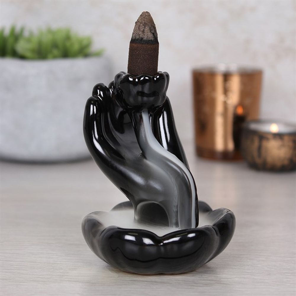 Eleanoras HAND & LOTUS FLOWER BACKFLOW INCENSE BURNER 