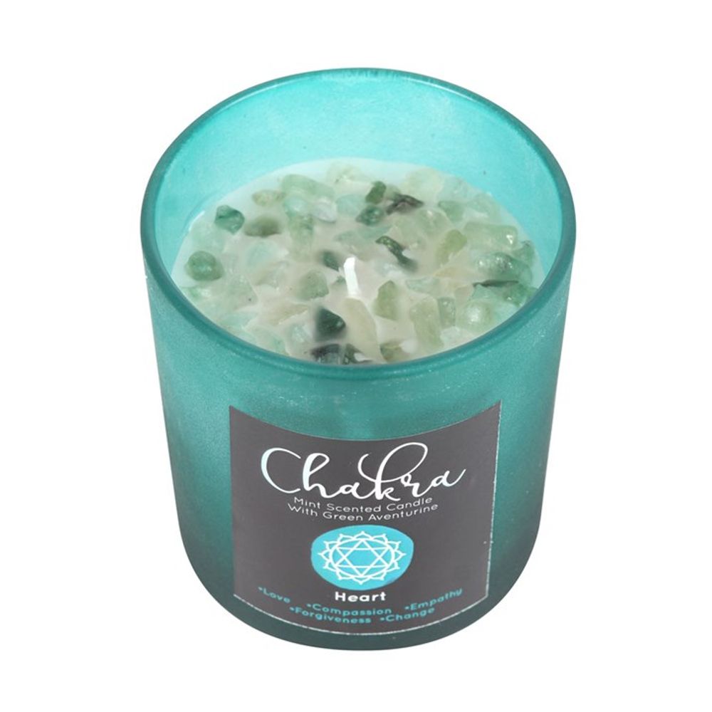 Eleanoras HEART CHAKRA MINT CRYSTAL CHIP CANDLE Candles