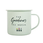 Eleanoras Gardeners Tea Break Enamel Mug Mugs