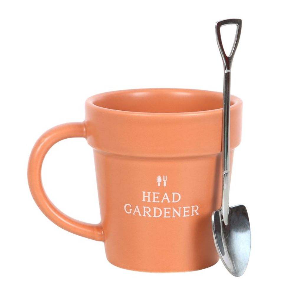 Eleanoras HEAD GARDENER PLANT POT MUG & SPOON Mugs