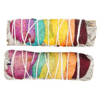 Eleanoras Rose Petal Sage Smudge Wands Set Of 2 Smudge Sticks and Bowls