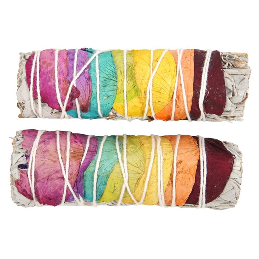 Eleanoras Rose Petal Sage Smudge Wands Set Of 2 Smudge Sticks and Bowls