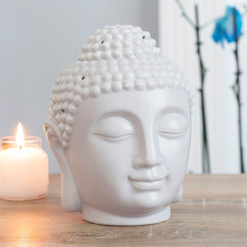 Eleanoras BUDDHA HEAD LARGE GREY OIL BURNER Oil Burners