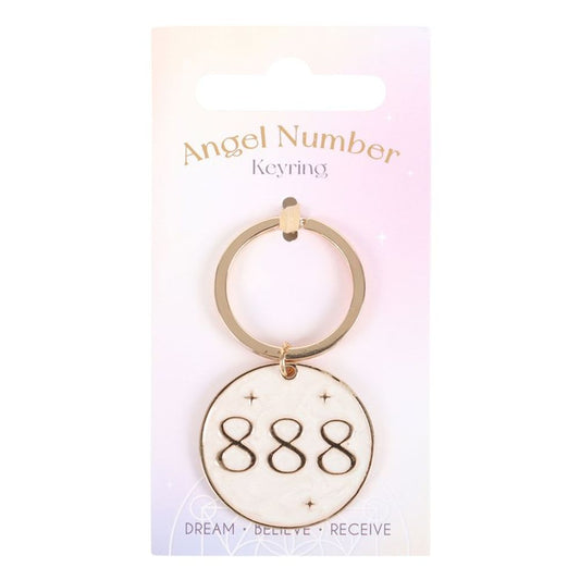 888 ANGEL NUMBER KEYRING Keyrings from Eleanoras