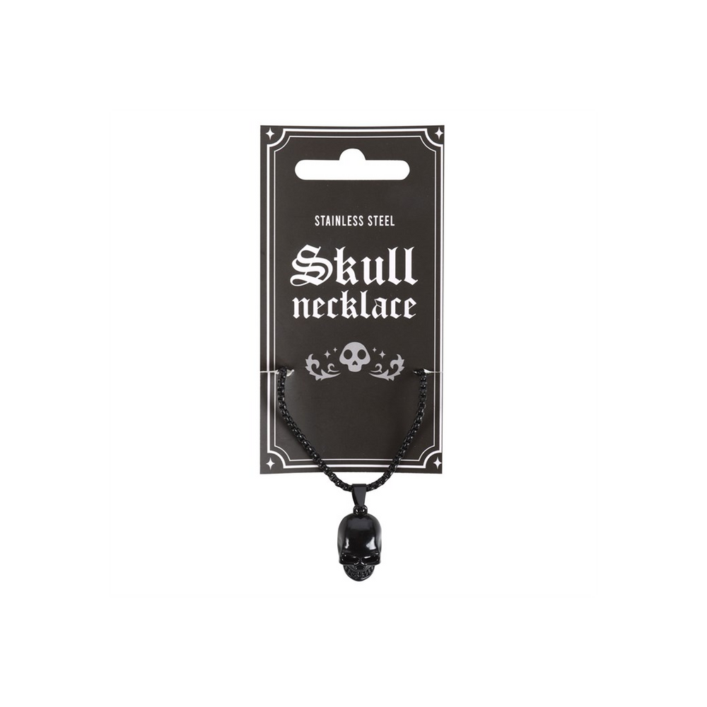 Eleanoras Black Obsidian Skull Necklace Jewellery