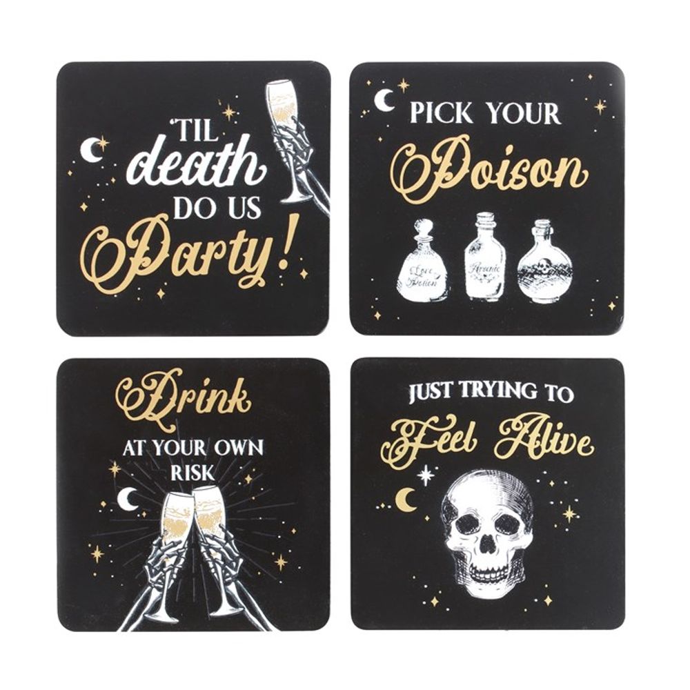 Eleanoras Till Death Do Us Party Coaster Set Coasters