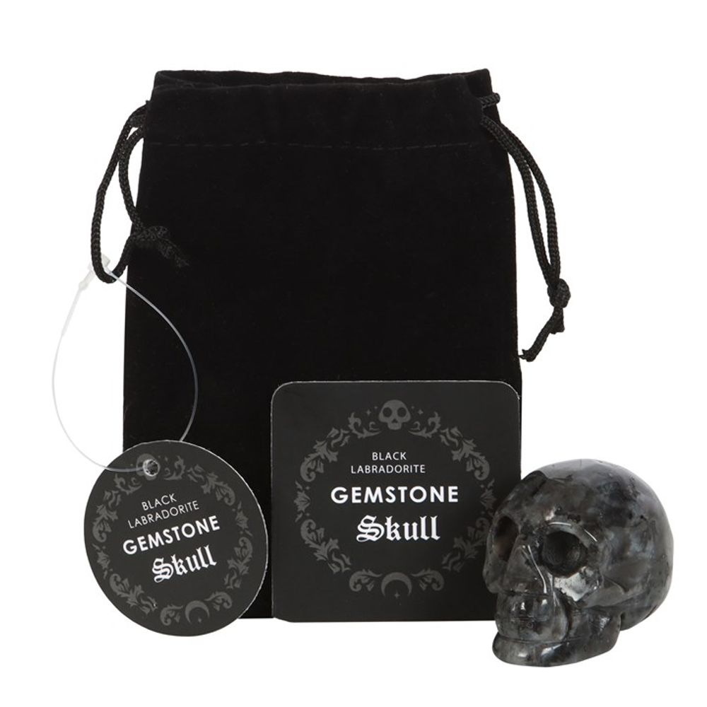 Eleanoras Black Labrodite Crystal Skull Crystals