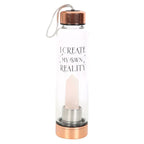 Eleanoras Rose Quartz Create My Own Reality Glass Water Bottle Bottles & Flasks