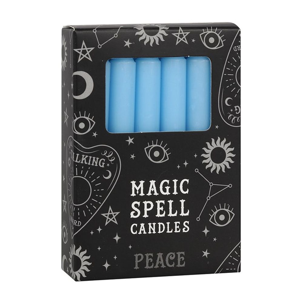 Eleanoras Peace Set Of 12 Light Blue Spell Candles Spell Candles