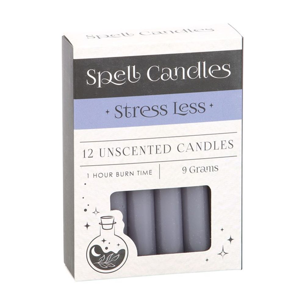 STRESS LESS PACK OF 12 SPELL CANDLES