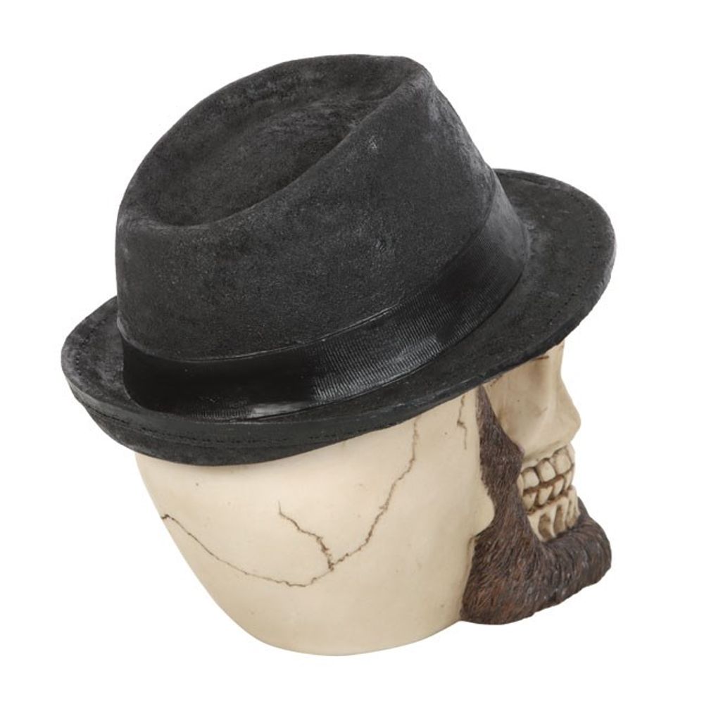 Eleanoras SKULL ORNAMENT WITH TRILBY HAT ORNAMENTS