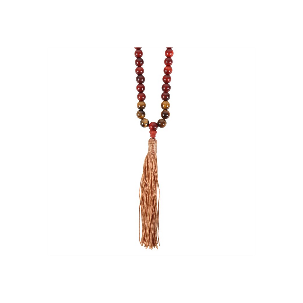 Eleanoras Self Expression Rosewood & Tiger's Eye Mallah Necklace 