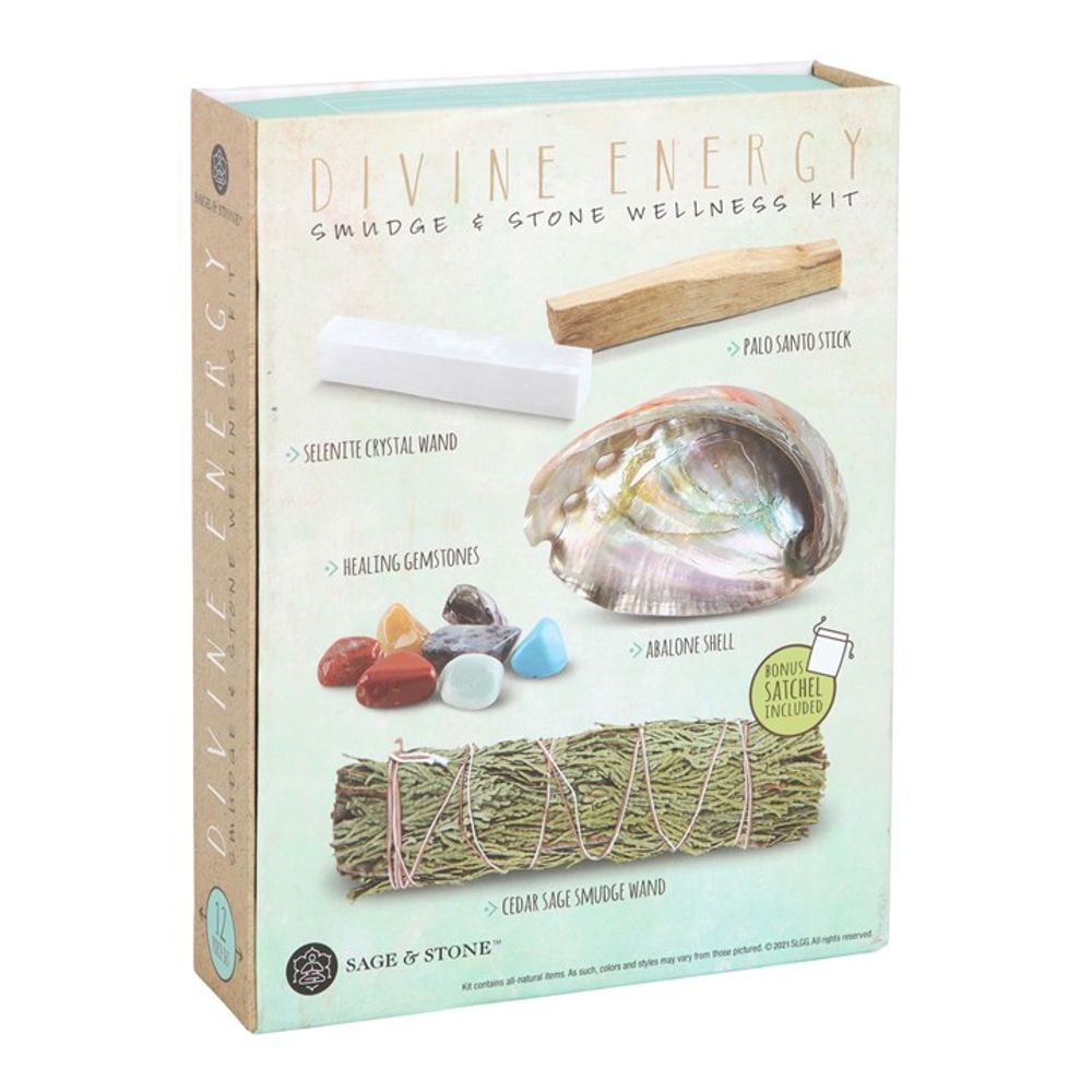 Eleanoras Divine Energy Smudge & Stone Wellness Kit 
