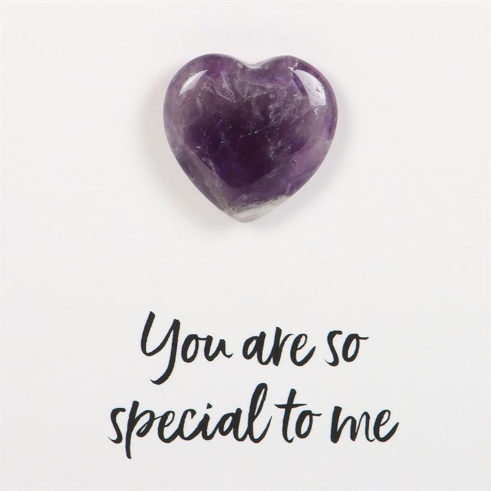 Eleanoras Special To Me Amethyst Crystal Heart Greeting Card 