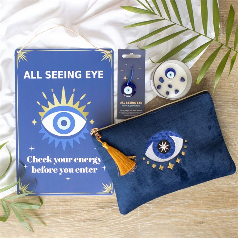 Eleanoras ALL SEEING EYE VELVET MAKE UP BAG Make Up / Wash Bags