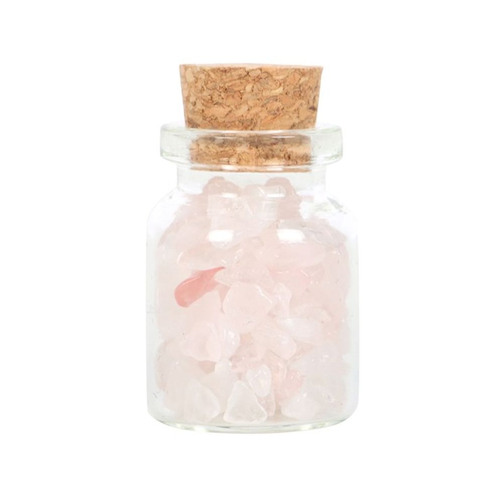 JAR OF LOVE ROSE QUARTZ CRYSTAL IN A MATCHBOX