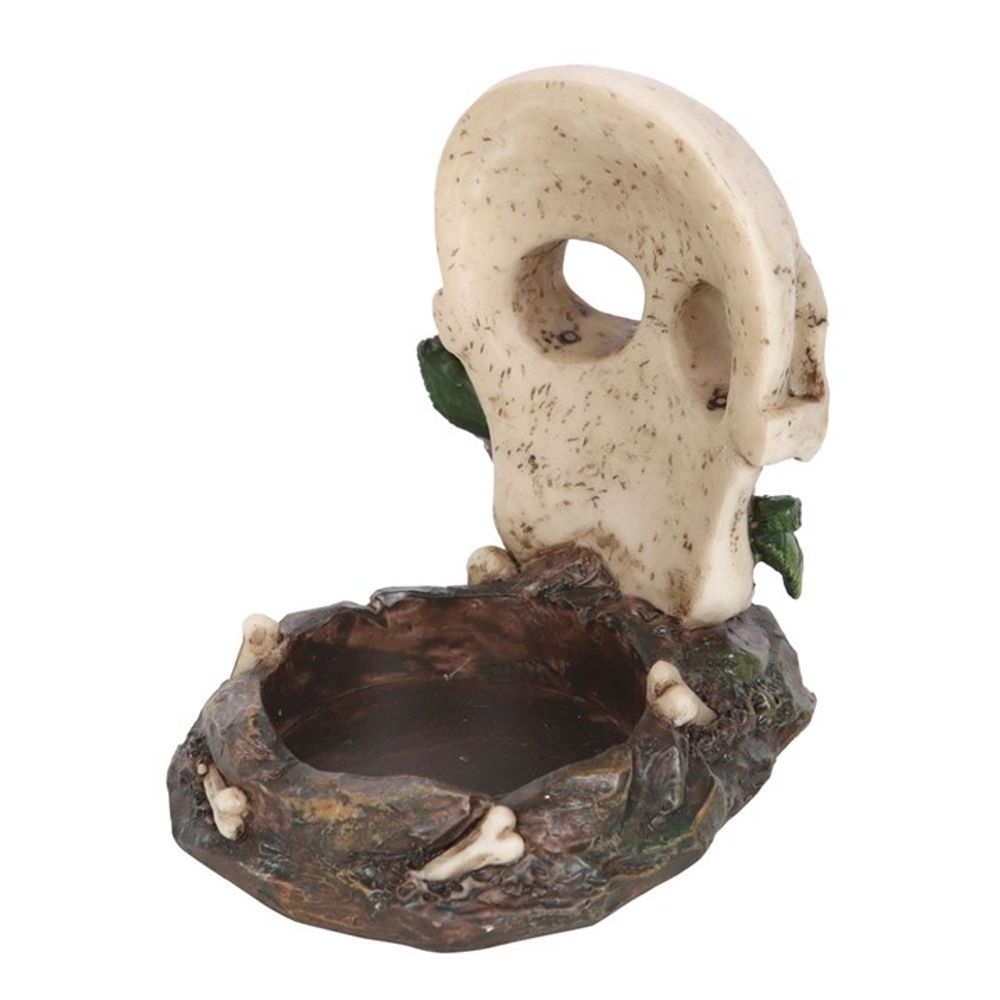 SKULL ROSE TEALIGHT HOLDER