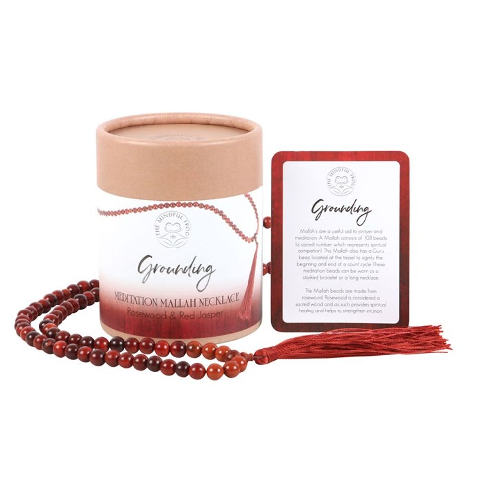 Eleanoras Grounding Rosewood & Red Jasper Mallah Necklace 