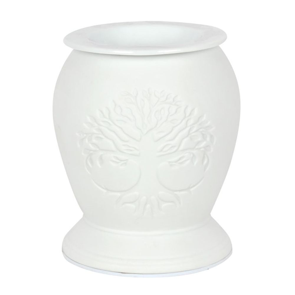 TREE OF LIFE WHITE CERAMIC ELECTRIC OIL BURNER