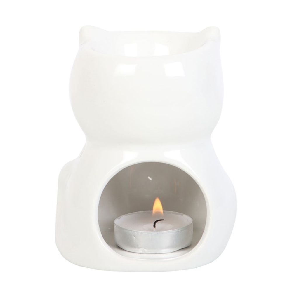 SHINY WHITE CAT OIL BURNER