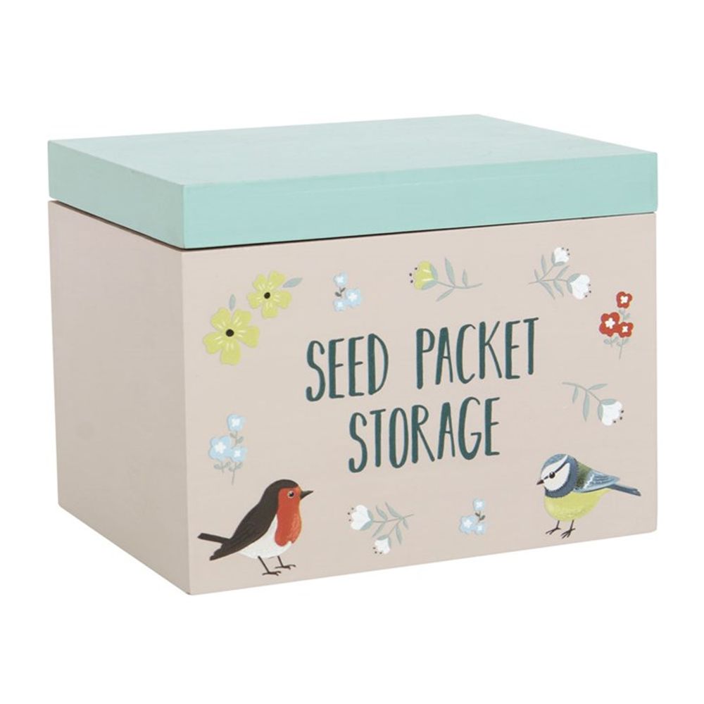 Eleanoras British Garden Birds Seed Packet Storage Box Garden Accessories