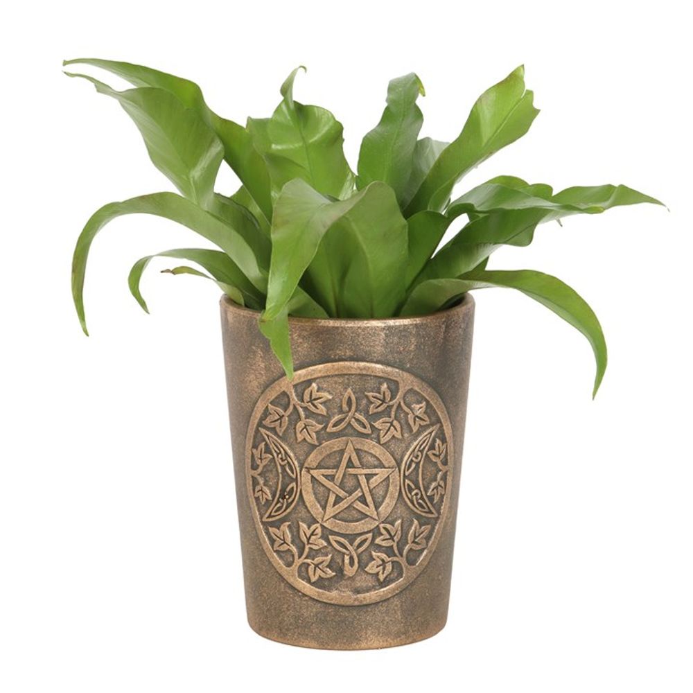 Eleanoras Triple Moon Bronze Terracotta Plant Pot by Lisa Parker Plant Pots