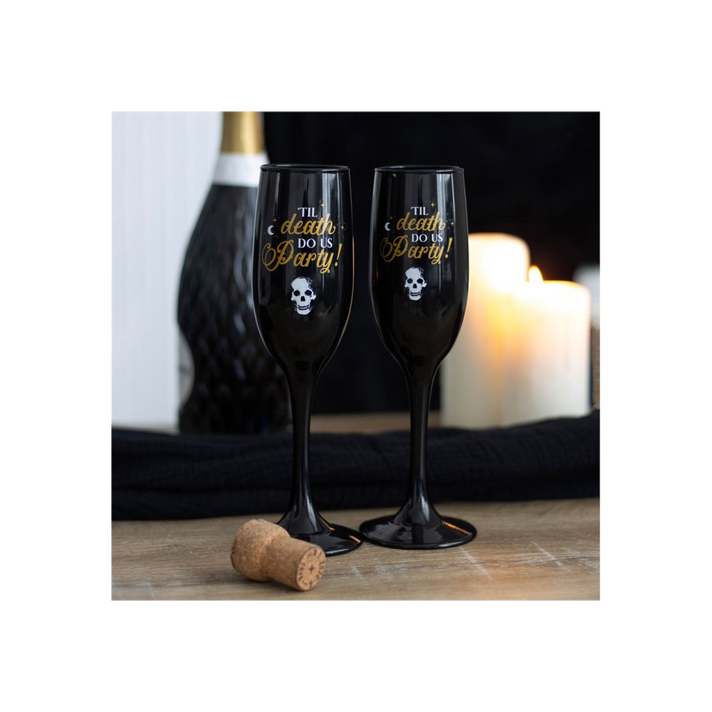 Eleanoras Til Death Do Us Party Champagne Flute Set Drinkware