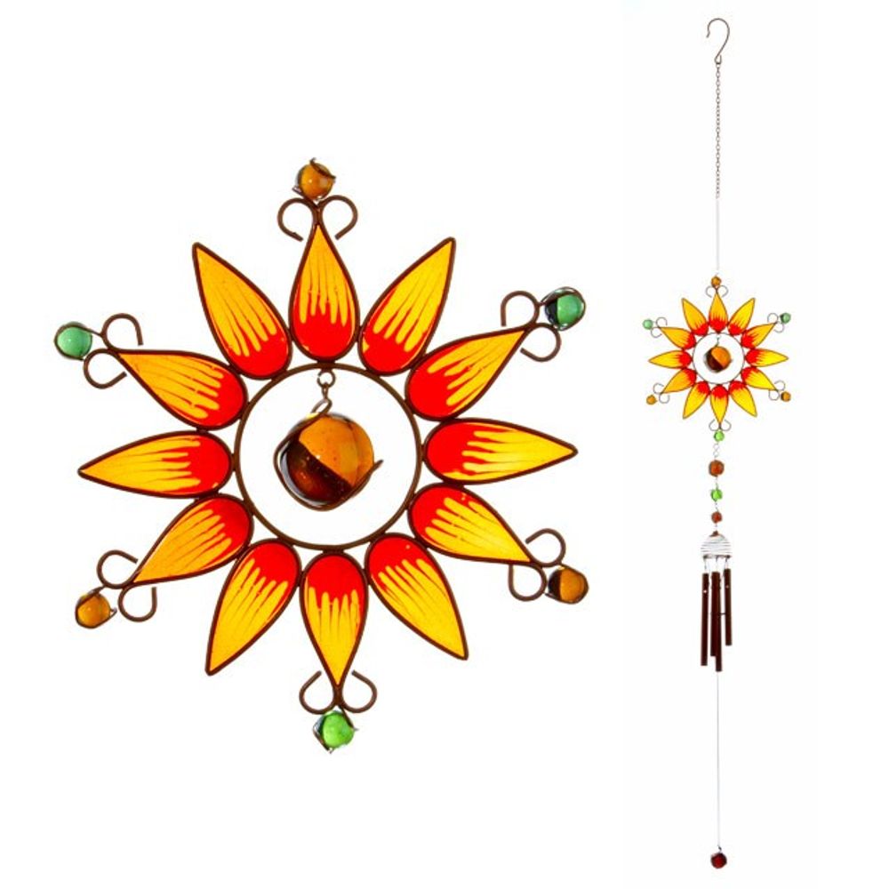 Eleanoras Orange Sunflower Windchime Windchimes