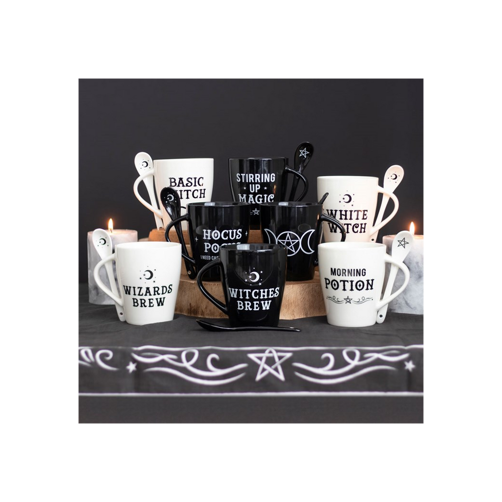 Eleanoras WHITE WITCH MUG & SPOON SET Mugs