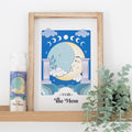 Eleanoras THE MOON CELESTIAL FRAMED PRINT Framed Prints