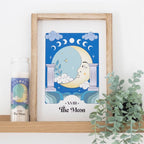 Eleanoras THE MOON CELESTIAL FRAMED PRINT Framed Prints