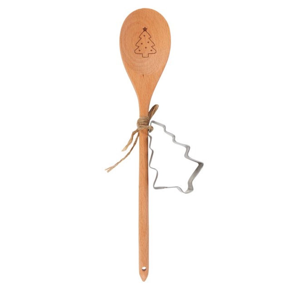 Eleanoras CHRISTMAS TREE WOODEN SPOON BAKING SET 