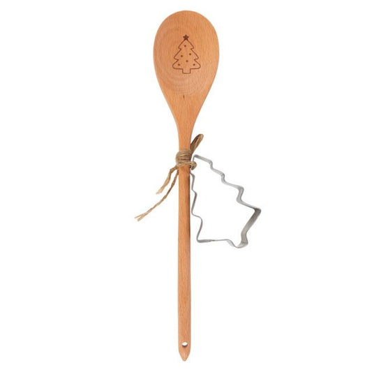 Eleanoras CHRISTMAS TREE WOODEN SPOON BAKING SET 