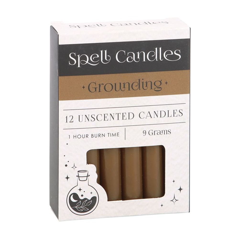 GROUNDING PACK OF 12 SPELL CANDLES