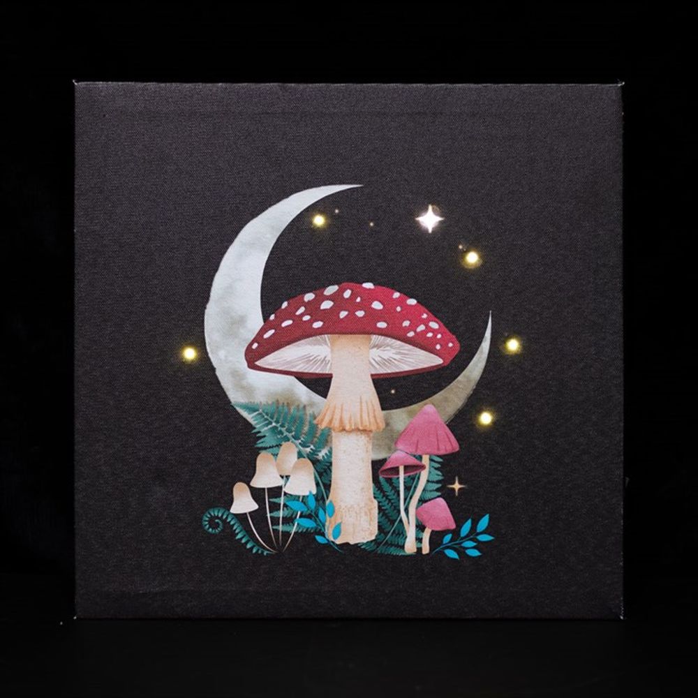 Eleanoras Forest Mushroom Light Up Canvas Plaque Canvases
