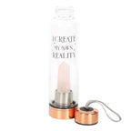 Eleanoras Rose Quartz Create My Own Reality Glass Water Bottle Bottles & Flasks