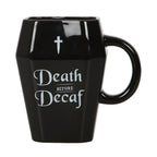 Eleanoras DEATH BEFORE DECAF COFFIN MUG Mugs