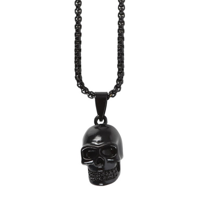 Eleanoras Black Obsidian Skull Necklace Jewellery
