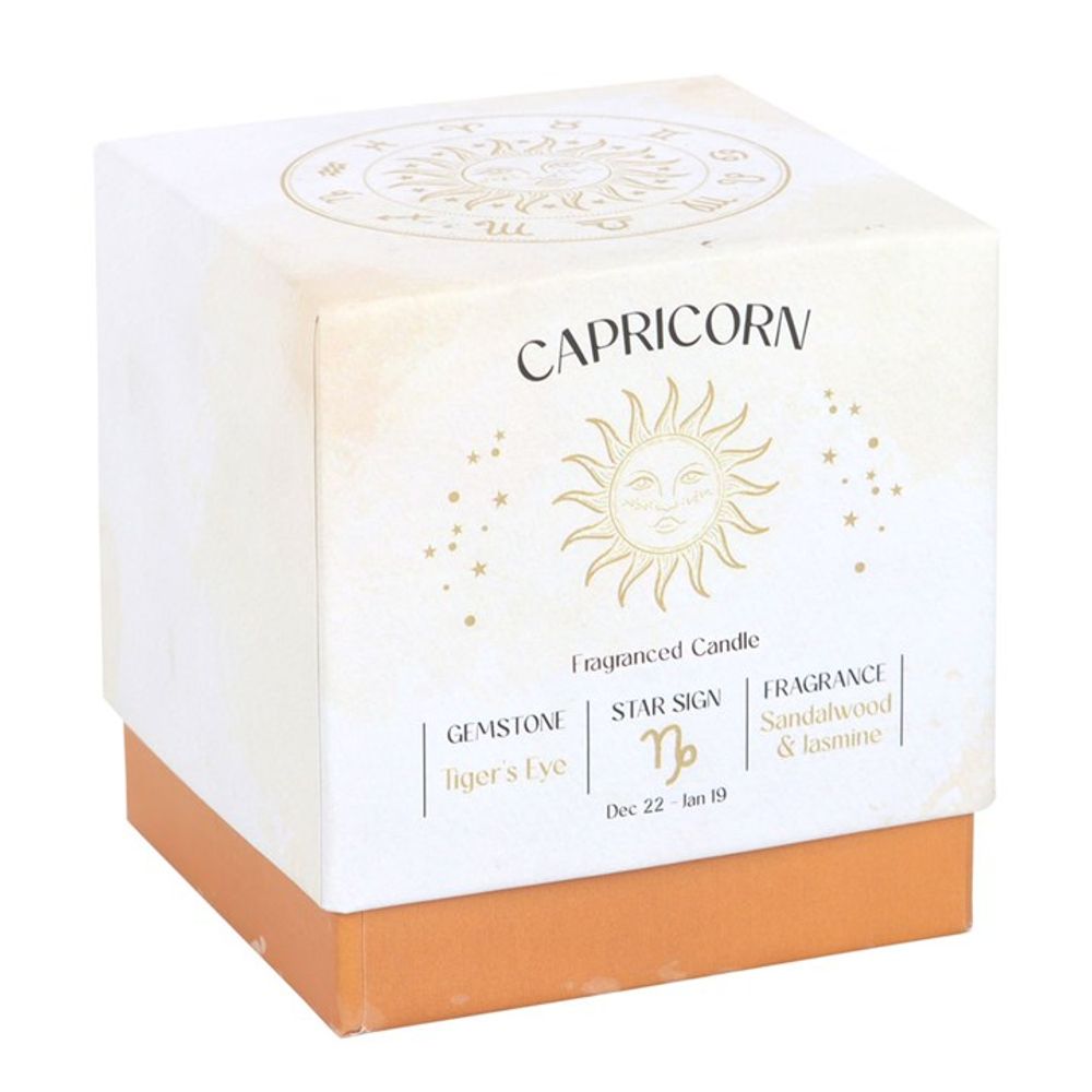 Eleanoras CAPRICORN SANDALWOOD & JASMINE GEMSTONE ZODIAC CANDLE 
