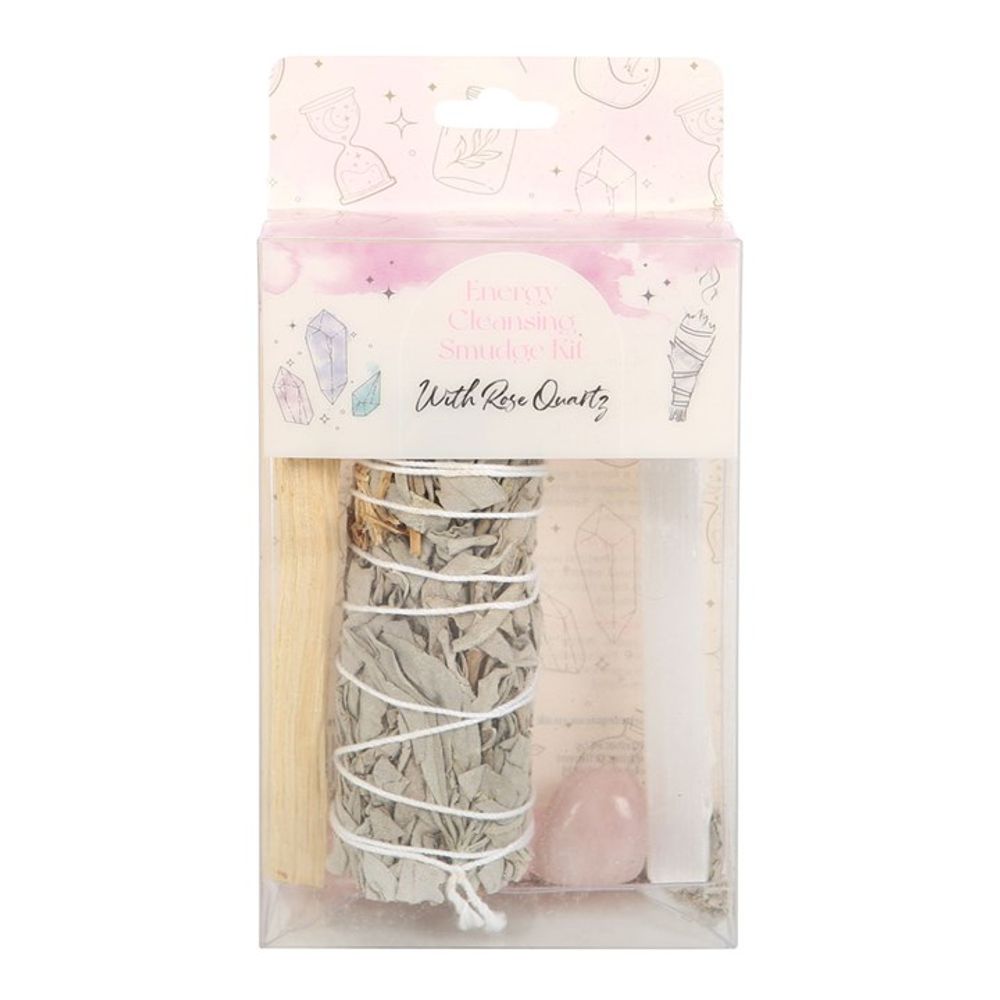 Eleanoras Smudge Kit With Rose Quartz Crystal Smudge Sticks
