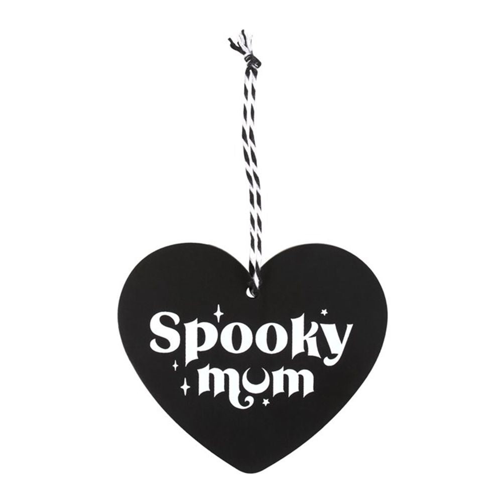 Eleanoras SPOOKY MUM HANGING HEART  SIGN 