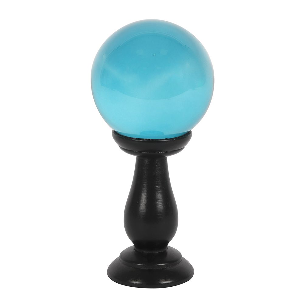 Eleanoras SMALL TEAL CRYSTAL BALL ON STAND 