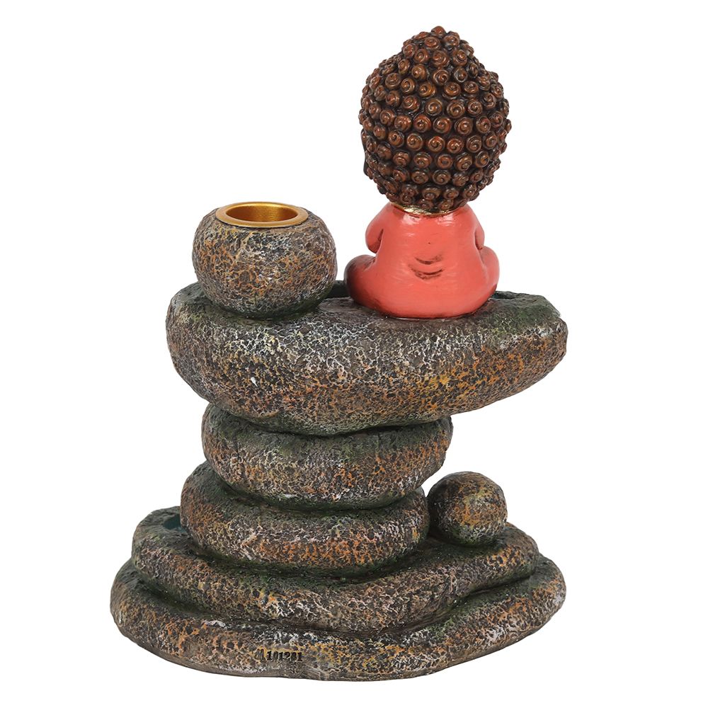 Eleanoras Red Buddha and Rock Pond Backflow Incense Burner Backflow Burners