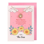 Eleanoras The Sun Celestial Rose Quartz Necklace Card Jewellery