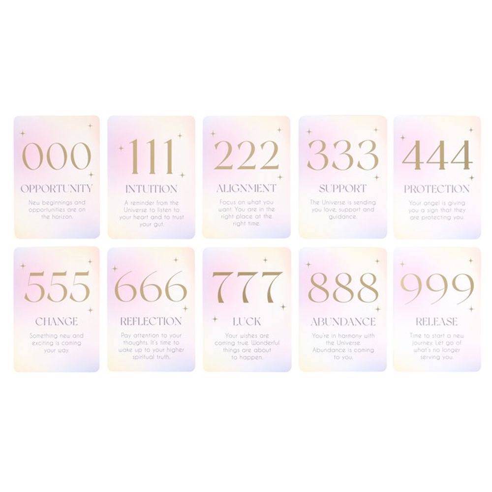 Eleanoras Angel Number Affirmation Cards With Stand Affirmation Cards