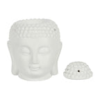 Eleanoras White Buddha Head Oil Burner Oil Burners