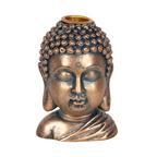 Eleanoras BRONZE BUDDHA HEAD BACKFLOW INCENSE BURNER Backflow Burners