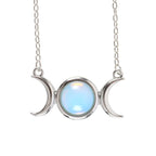 Eleanoras Opalite Triple Moon Necklace Card Jewellery