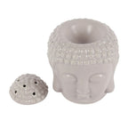 Eleanoras SMALL GREY BUDDHA HEAD OIL BURNER Oil Burners
