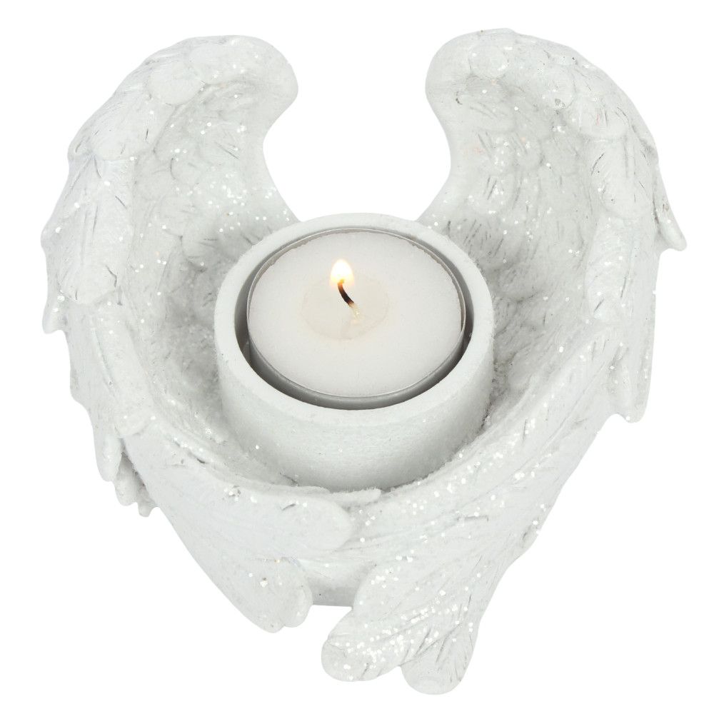 Eleanoras ANGEL WING GLITTER CANDLE HOLDER CANDLE HOLDERS